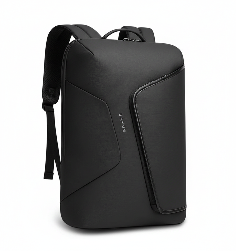 Bekväm baksida på laptopryggsäcken med ventilerande mesh och ergonomiska axelband för långa dagar/resor.