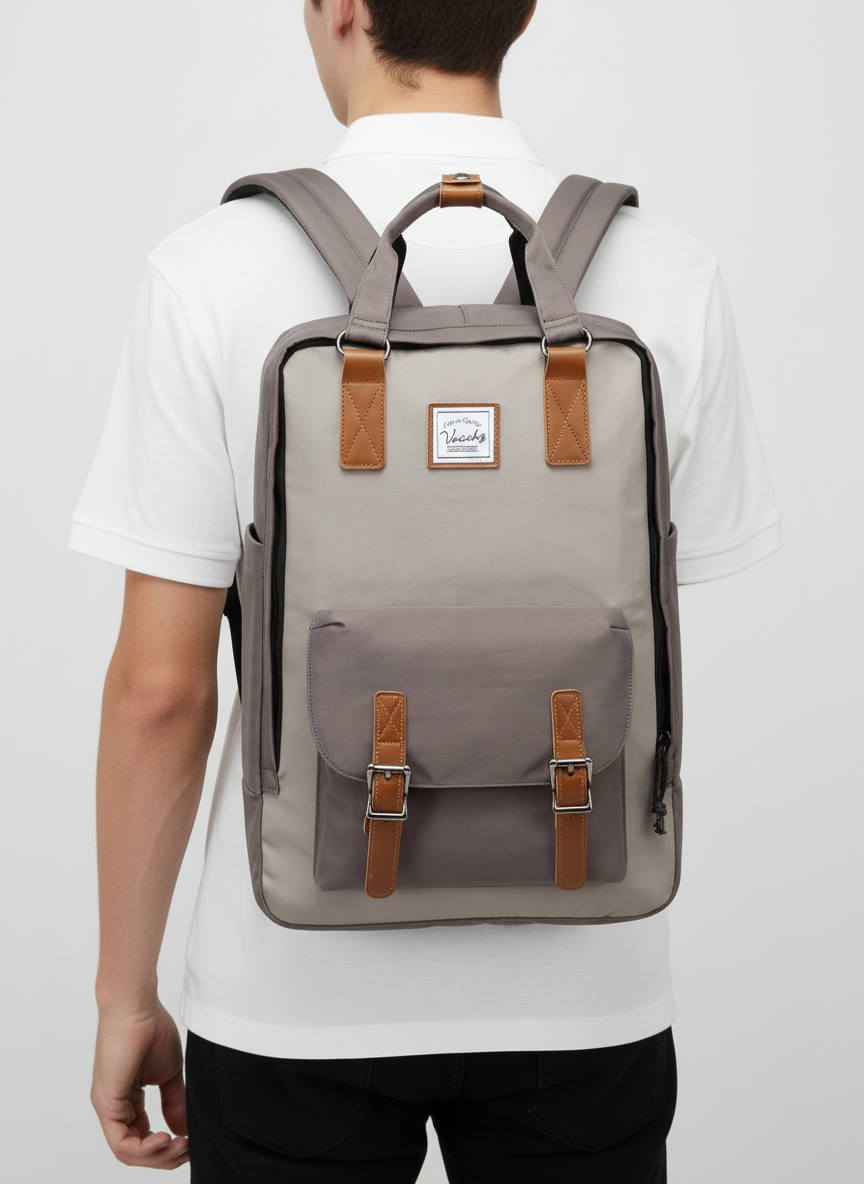 Slitstark unisex laptopryggsäck med minimalistisk design, passar både män och kvinnor.