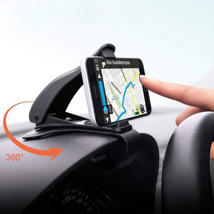 Fällbar mobilhållare för bilens instrumentbräda, handsfree-design som passar de flesta telefoner.