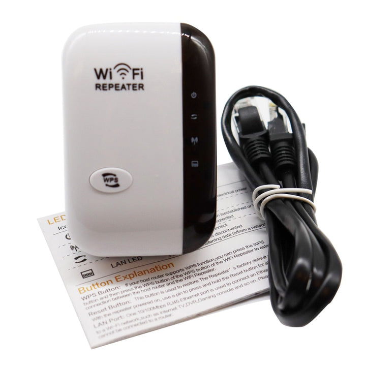 WiFi repeater eliminerar döda zoner, förstärker signalen och ger snabb wifi i alla rum.