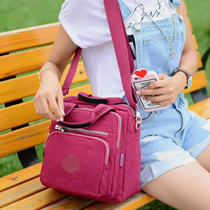 Svart axelremsväska. Dam Casual Crossbody väska, perfekt för organisering av småsaker, multifunktionell.