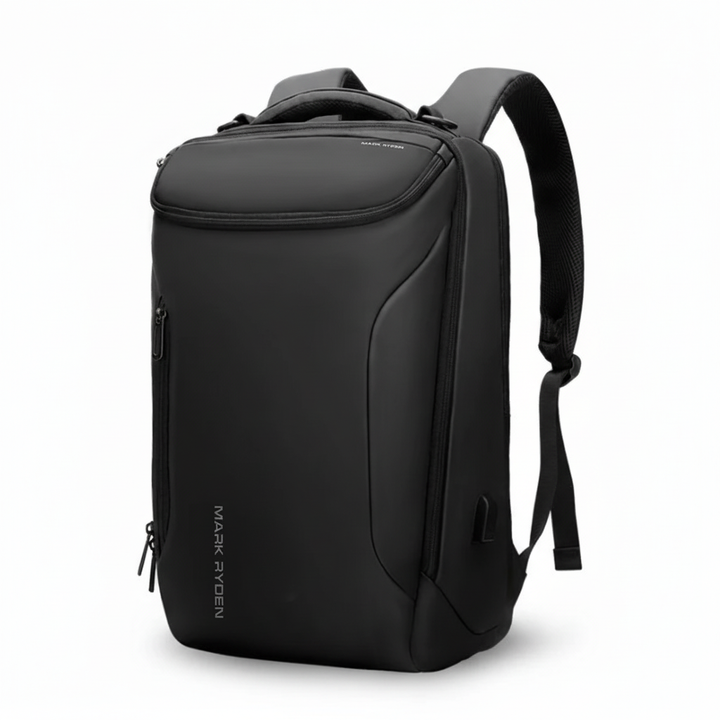 Multifunktionell businessryggsäck med organiserat laptopfack. Vattentålig design för arbete, resor och pendling.