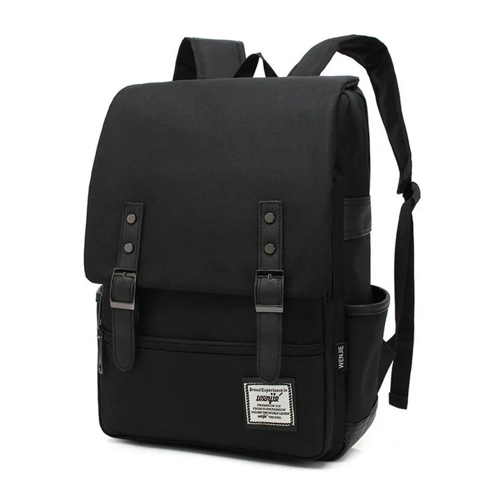Stilren vattentät unisex ryggsäck med modern design, rymlig för laptop och böcker.