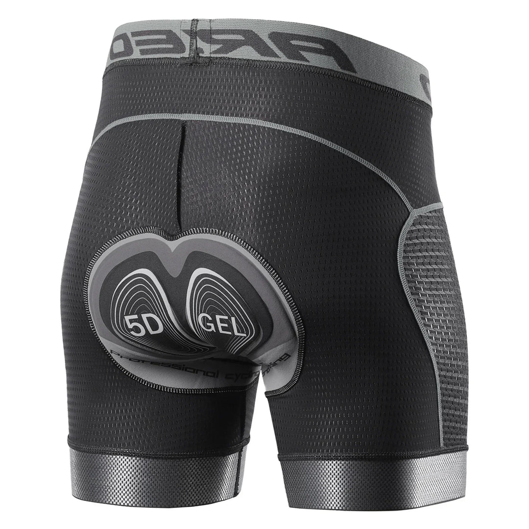 Herrcykelshorts med reflexdetaljer och 5D gelkuddar, utmärkta för säker och bekväm landsvägscykling.