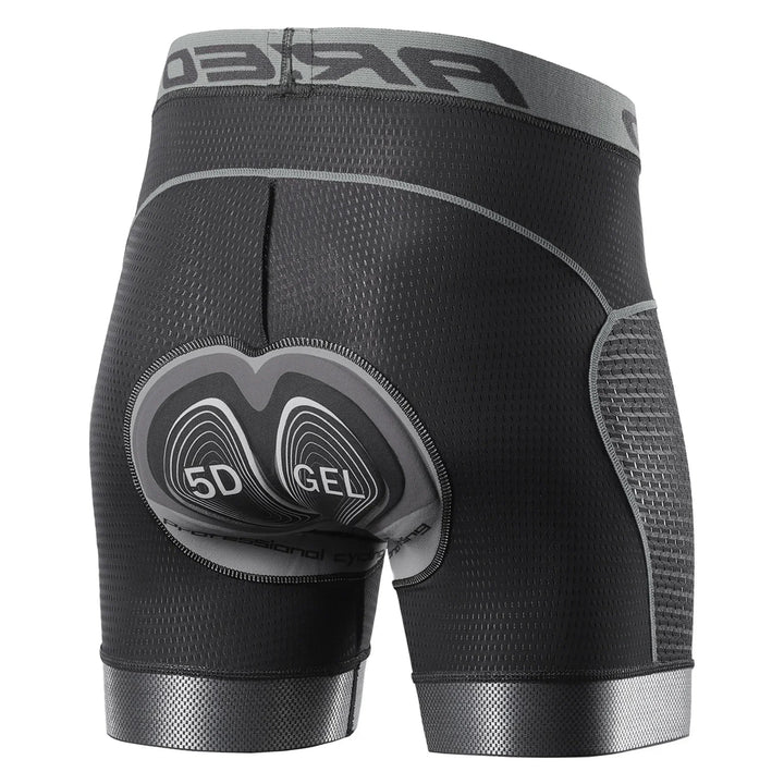 Herrcykelshorts med reflexdetaljer och 5D gelkuddar, utmärkta för säker och bekväm landsvägscykling.