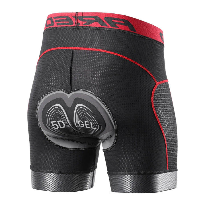 Prestanda herrcykelshorts med avancerade 5D gelkuddar för överlägsen komfort under intensiva träningspass.
