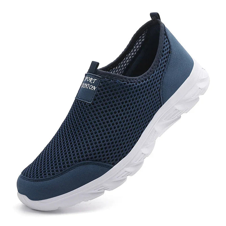 Mångsidiga herrs slip-on sommarskor, andningsbara löparskor för fritid och bekväma promenader.