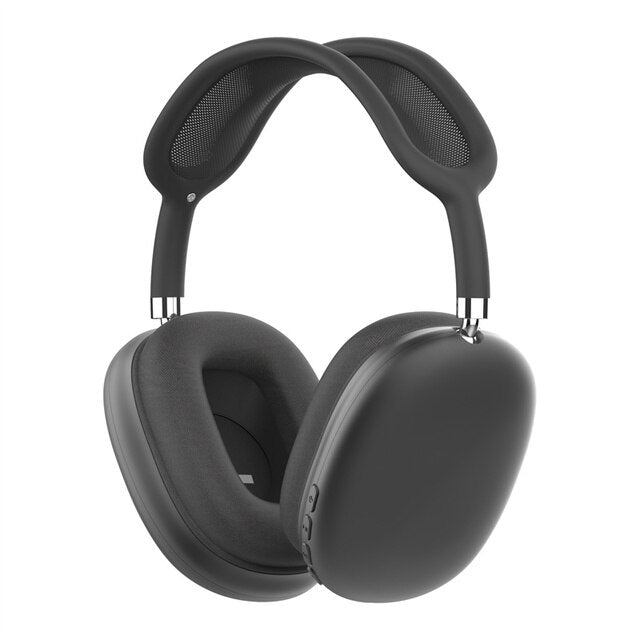 Silverfärgade Bluetooth-hörlurar med mikrofon, trådlösa och on-ear för optimal ljudupplevelse.