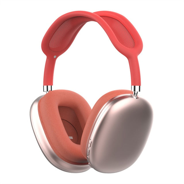 Detaljbild av de svarta trådlösa Bluetooth-hörlurarnas öronkåpa med mjuk vaddering och mikrofon.