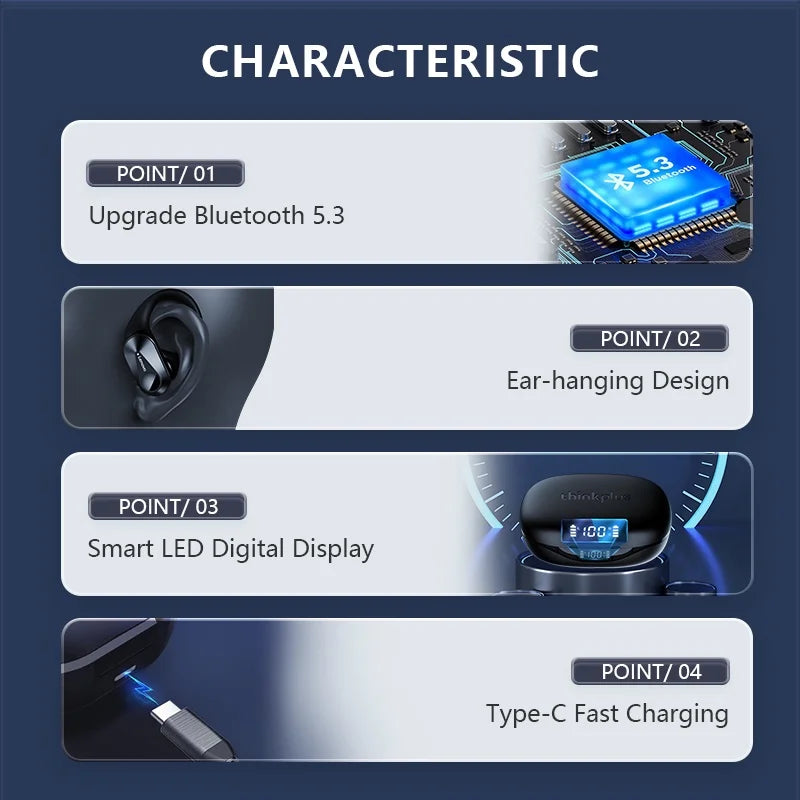 Vattentåliga in-ear Bluetooth-hörlurar, perfekta för träning och aktiv livsstil. Robust design och ljudkvalitet.