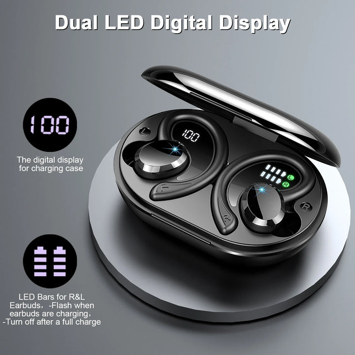 Unisex trådlösa in-ear hörlurar med touchkontroll, brusreducering, svart design för klar ljudupplevelse.