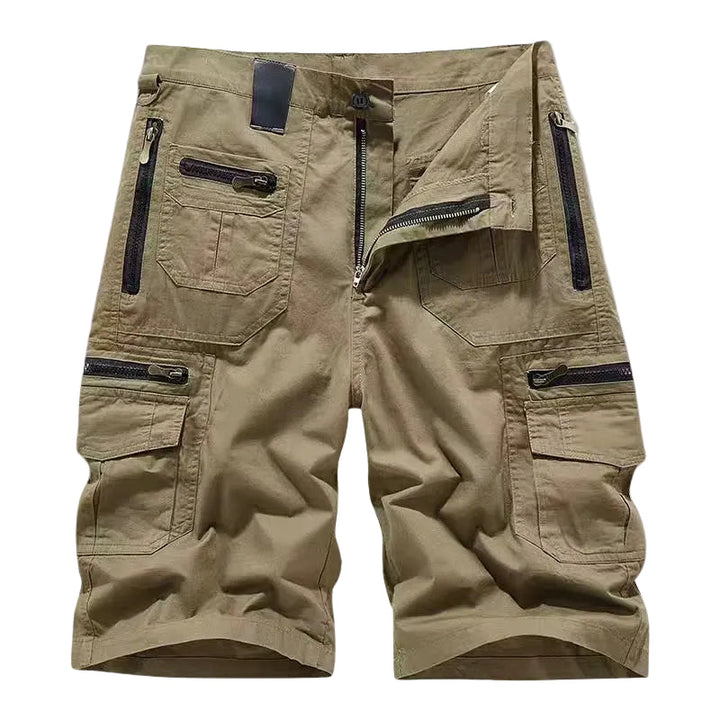 Taktiska herr-cargoshorts för äventyr, med många funktionella fickor. Perfekta fritids- och sommarshorts.