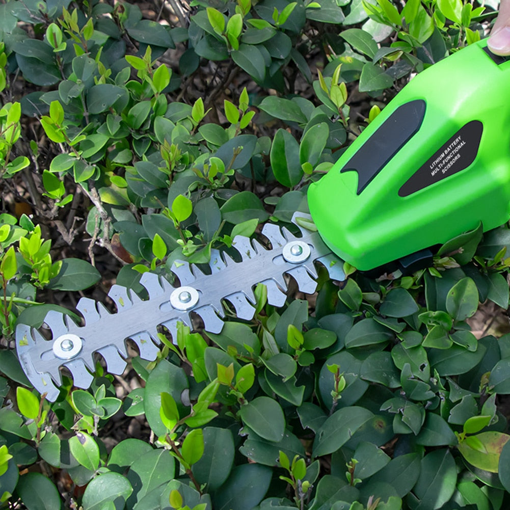 Lättviktig grästrimmer i handen, klipper gräskanter. 2-i-1 trädgårdsredskap för precis kantklippning.