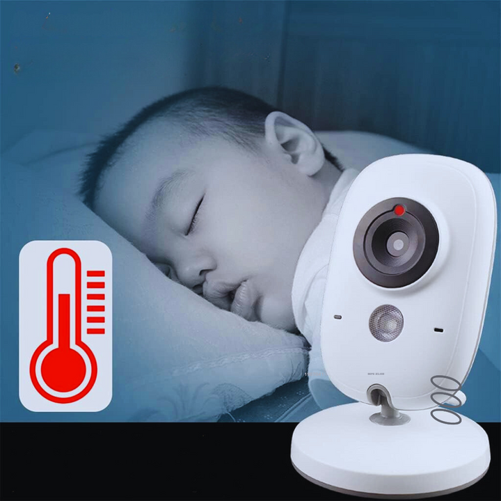Trådlös HD babyvakt med funktioner som tvåvägsljud och temperaturvisning