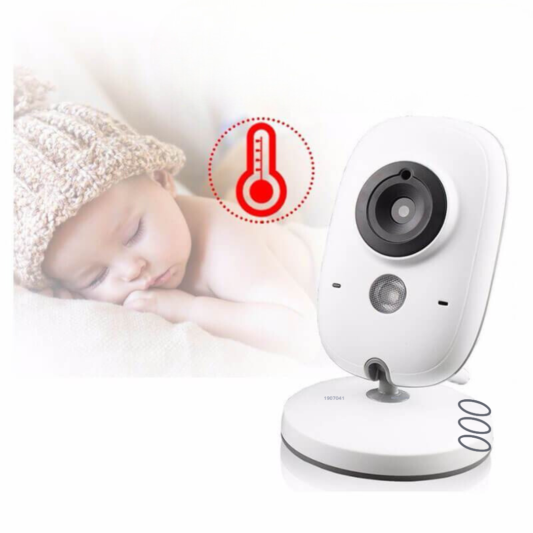 Användare interagerar med babyvaktens tvåvägsljudfunktion via föräldraenheten