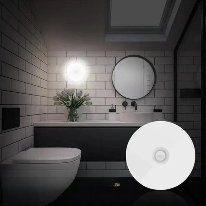 Trådlös nattlampa med rörelsesensor för hallen. Ger smart och energisnål LED-belysning inomhus.