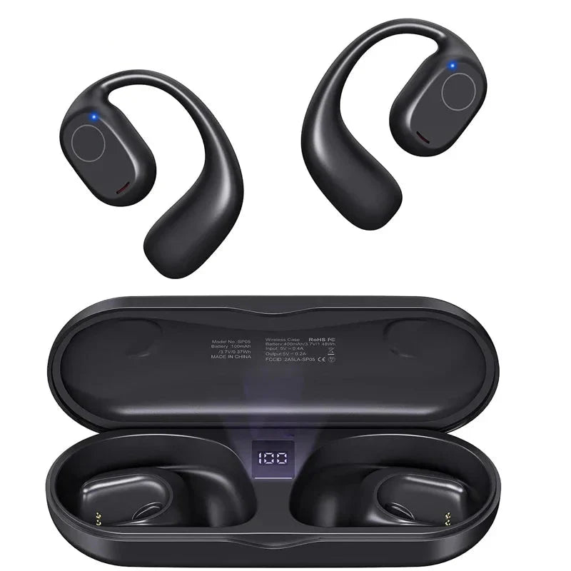 Trådlösa hörlurar med öppen design. Lättviktiga Bluetooth-hörlurar för aktiv livsstil, komfort och musik.