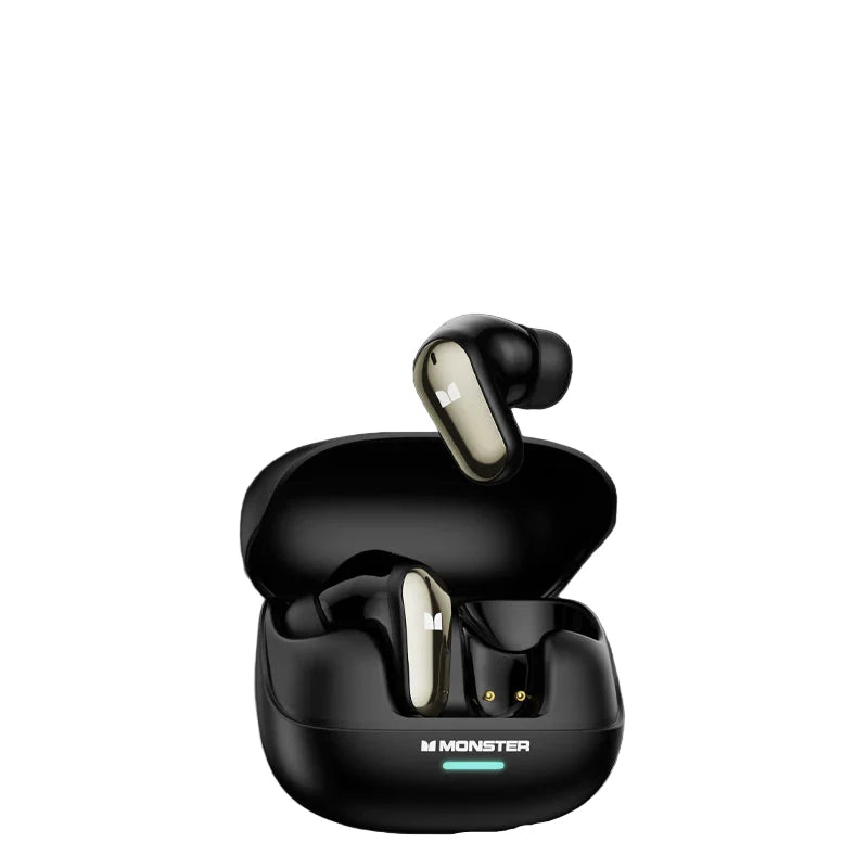 Trådlösa in-ear hörlurar Bluetooth 5.4 för musik och sport, med klart stereoljud.