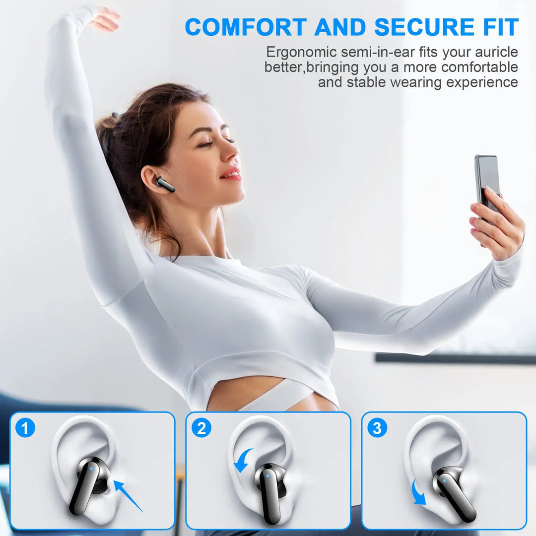 Brusreducerande in-ear hörlurar för lugn musik & klara samtal i bullriga miljöer. Trådlös Bluetooth-frihet.