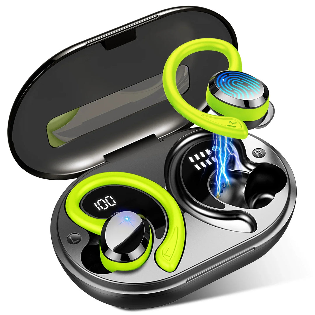 Modern design på vattentåliga in-ear hörlurar, trådlösa för en aktiv och stilren livsstil.