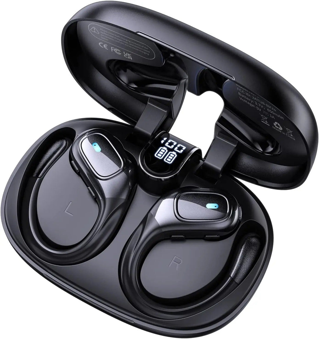 Trådlösa hörlurar för träning, handsfree-funktion och lång batteritid, perfekta för aktiva livsstilar.