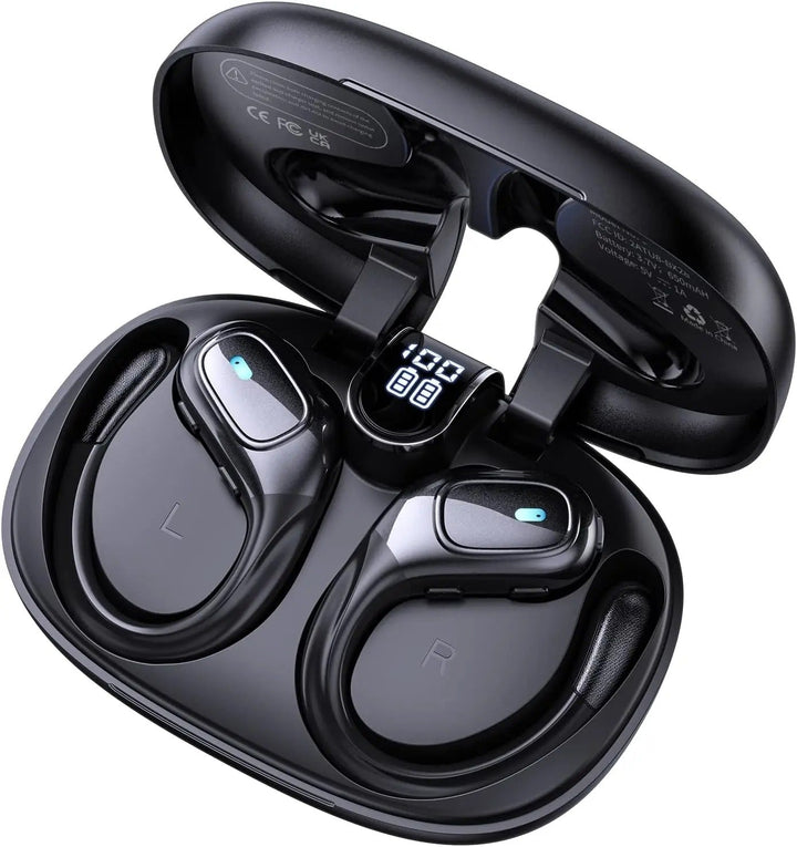 Trådlösa hörlurar för träning, handsfree-funktion och lång batteritid, perfekta för aktiva livsstilar.