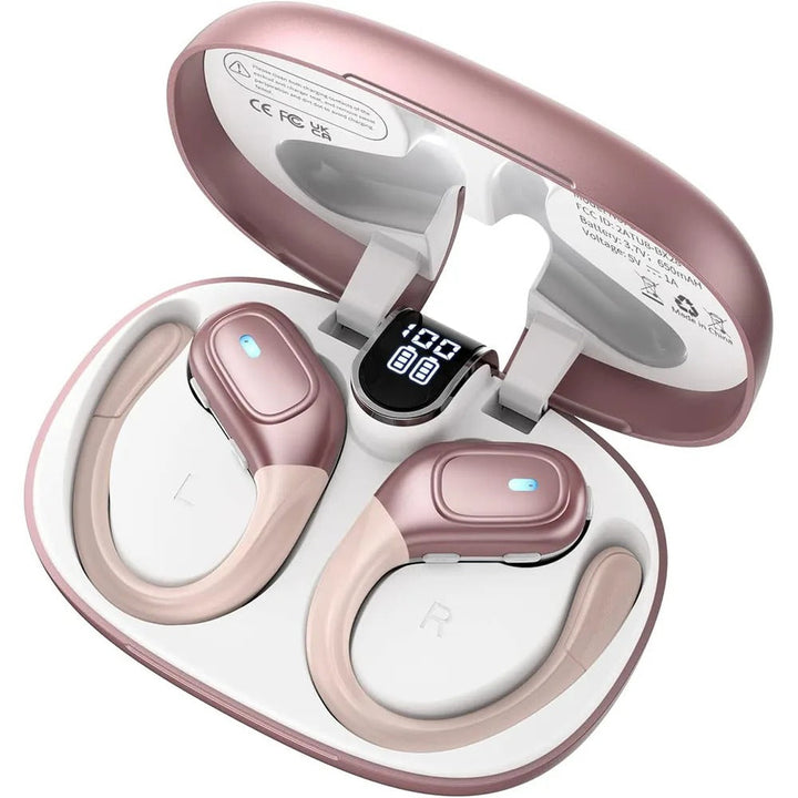 Sporthörlurar i svart färg med brusreducering, Bluetooth-anslutning och enastående batteritid.