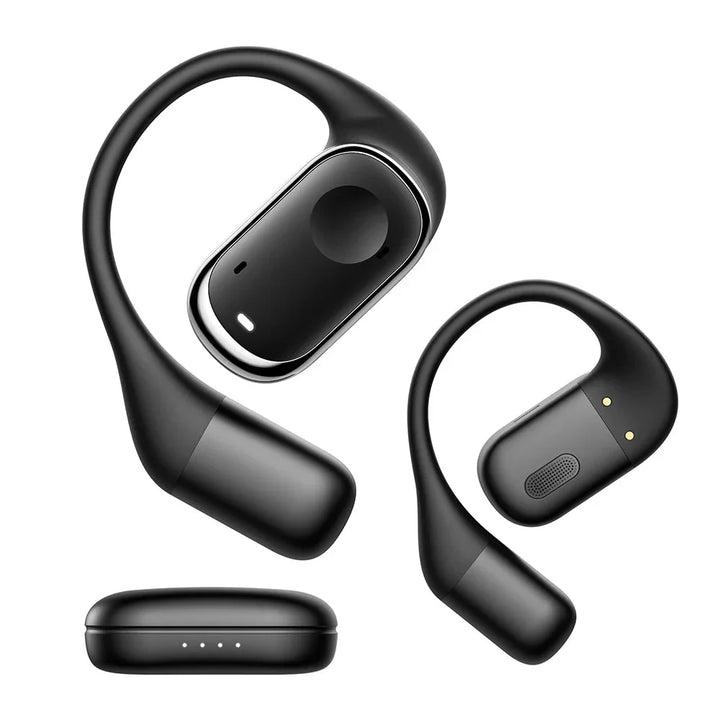 Vattentåliga trådlösa hörlurar för träning, med säker passform och Bluetooth 5.3 för sömlös uppkoppling.