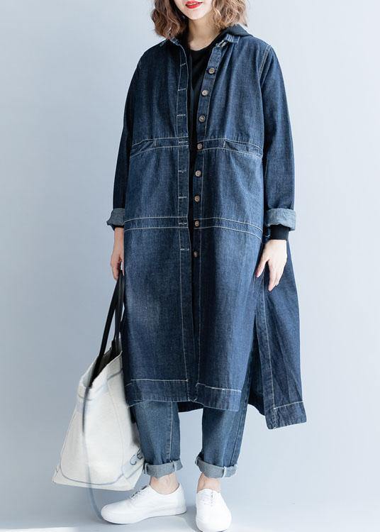 Lätt jeansjacka för dam, med avslappnad passform och trendig öppen sida för casual stil.
