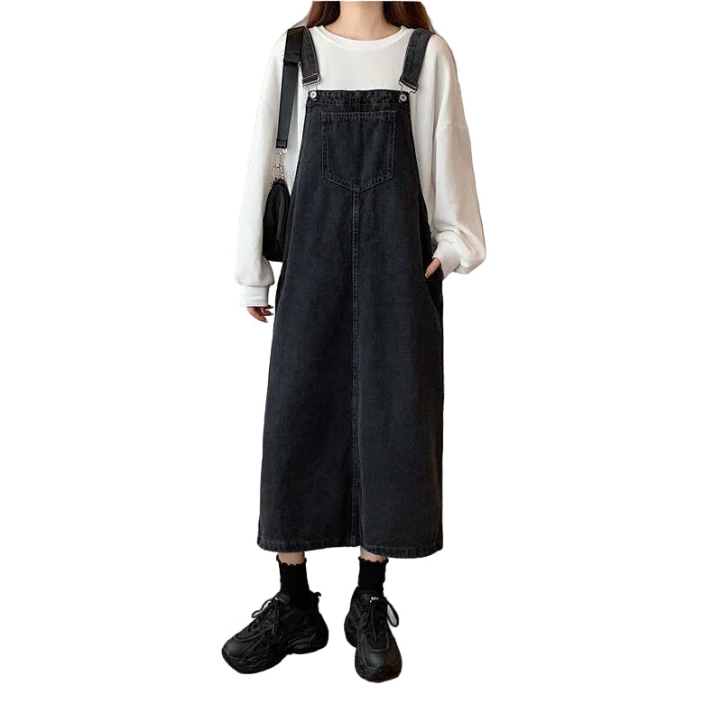 Trendiga kvinnors jeansbyxa med blå patchwork, retro stil och bekväm avslappnad passform, perfekt för vardag.