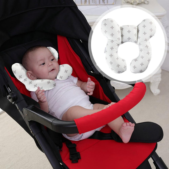 U-formad baby resekudde som ger optimal nackstöd och komfort för spädbarn under bilresor