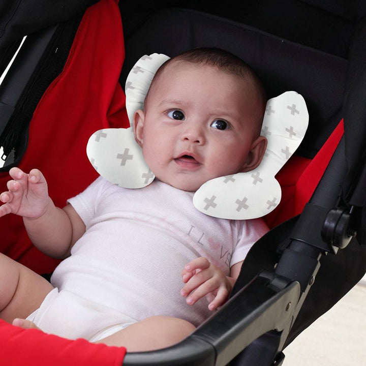 Mjuk och stödjande u-formad babykudde för resan, idealisk för spädbarns nackstöd i bilbarnstol