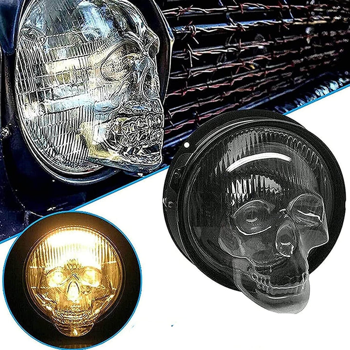 Dödskalle strålkastarskydd, perfekt fordonstillbehör för hot rod och custom bil design. Robust bilskydd.