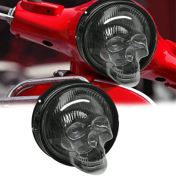 Dödskalle strålkastarskydd, en unik design för att framhäva din hot rod eller personliga bil.