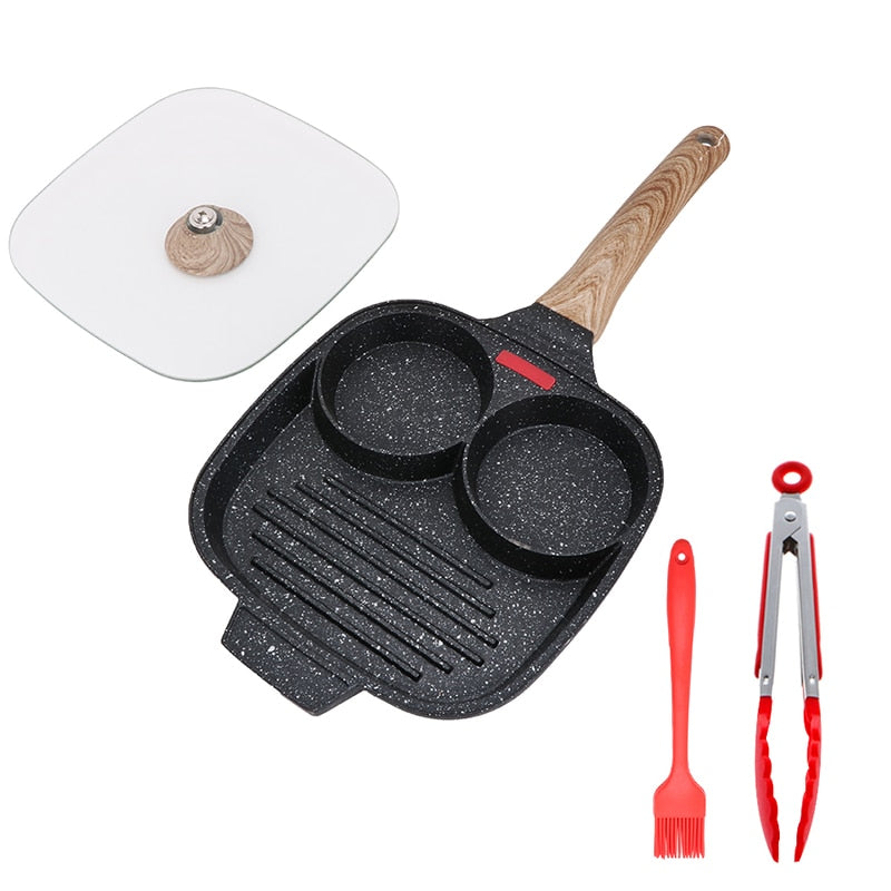 Unisex 3-i-1 nonstick stekpanna för effektiv matlagning i köket.
