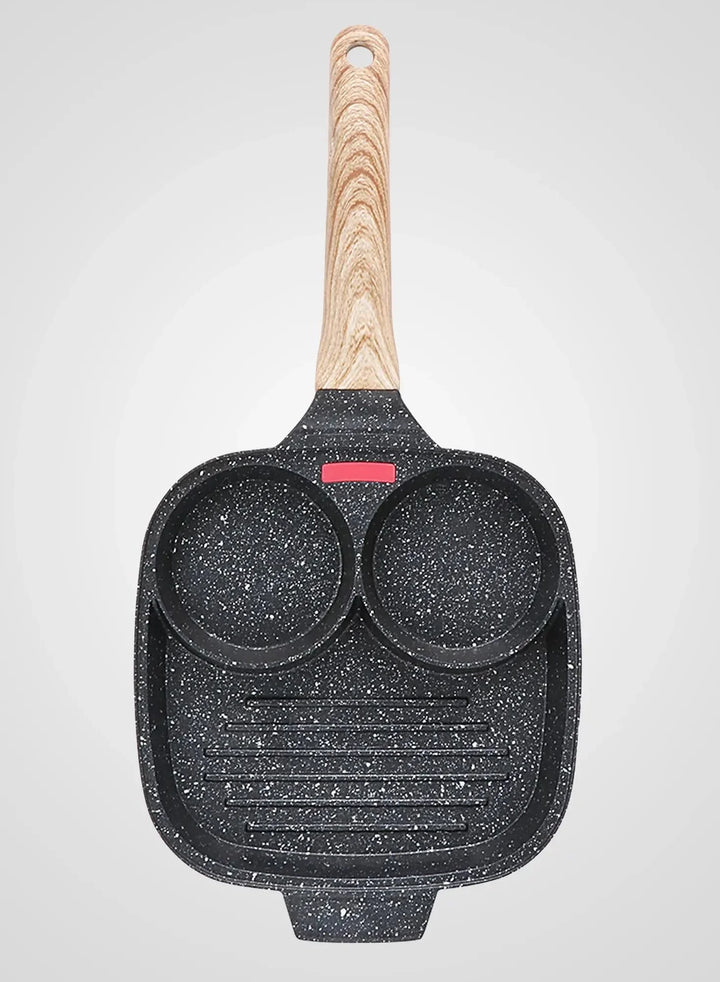 Unisex köksredskap: hållbar 3-i-1 nonstick stekpanna i aluminiumlegering.
