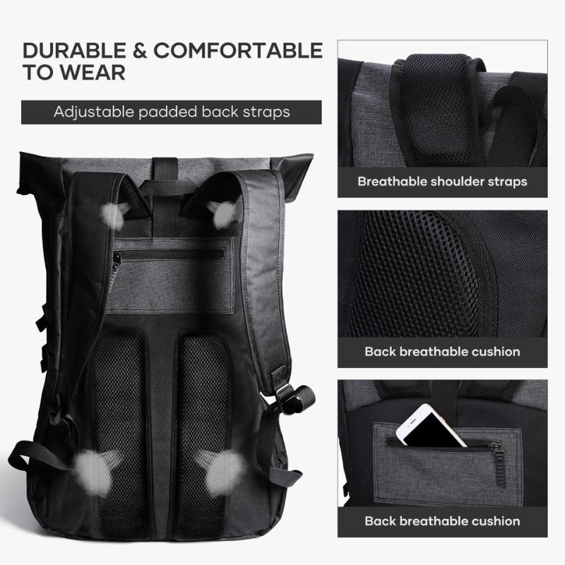 Strapatsvillig 35L ryggsäck för friluftsliv & sport. Unisex design med praktisk förvaring, skofack & bollfack.
