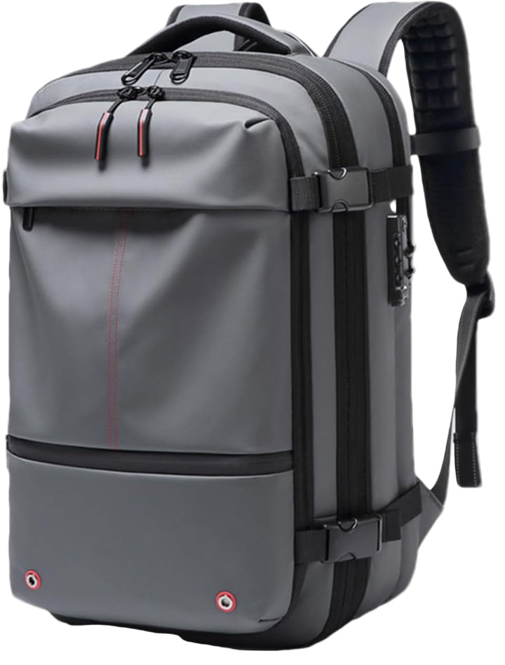 Organiserad 60L ryggsäck/resväska för unisex. Laptopfack och stöldskydd för affärsresenärer.