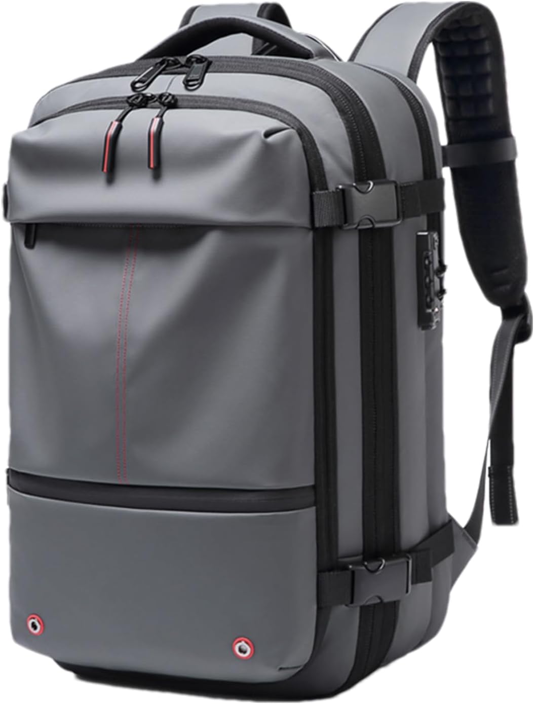 Enkel att bära, 60L expanderbar unisex ryggsäck. Vattentät design med säkert laptopfack.