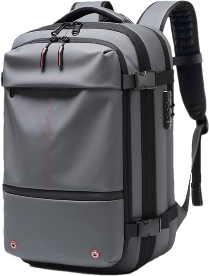 Enkel att bära, 60L expanderbar unisex ryggsäck. Vattentät design med säkert laptopfack.