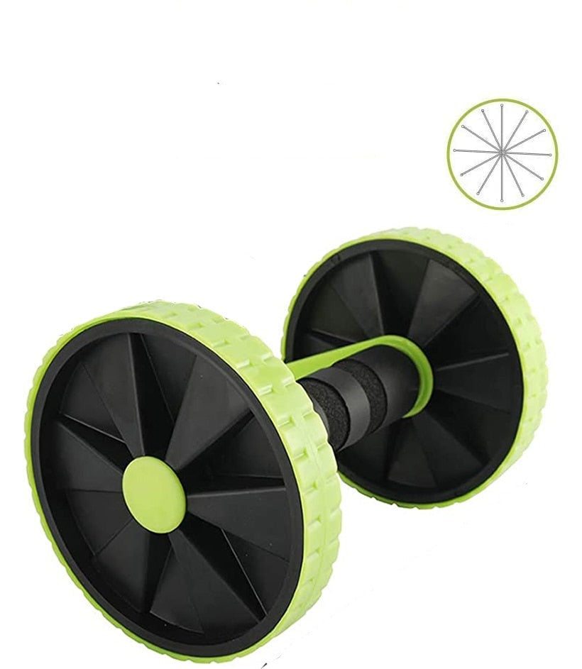 Ab Roller med bekväma handtag för säker magträning. Stärk din core och kropp effektivt hemma.