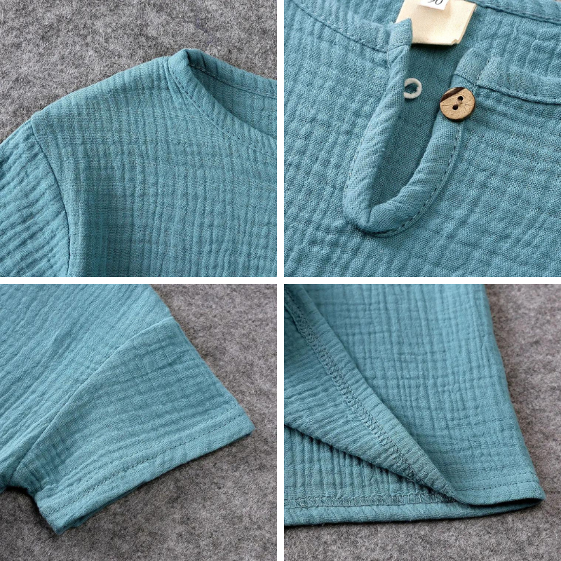 Vikta barnkläder: ett komplett unisex t-shirt & shorts set, redo för sommarlek.