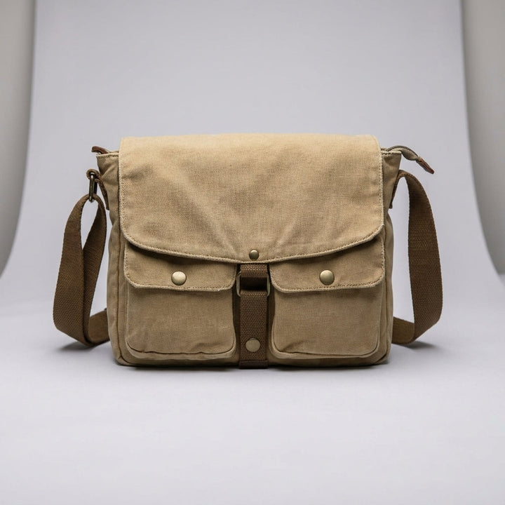 Vintagestil axelremsväska för unisex. Perfekt som vardagsväska eller reseväska, slitstark & kompakt.