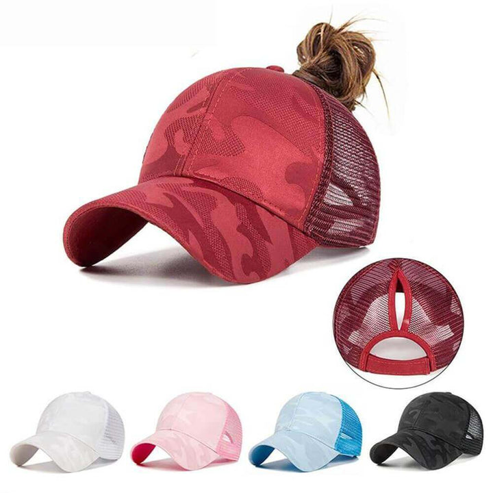 Unisex baseballkeps med hål för hästsvans. Perfekt solskydd för sport & fritid. Justerbar passform.