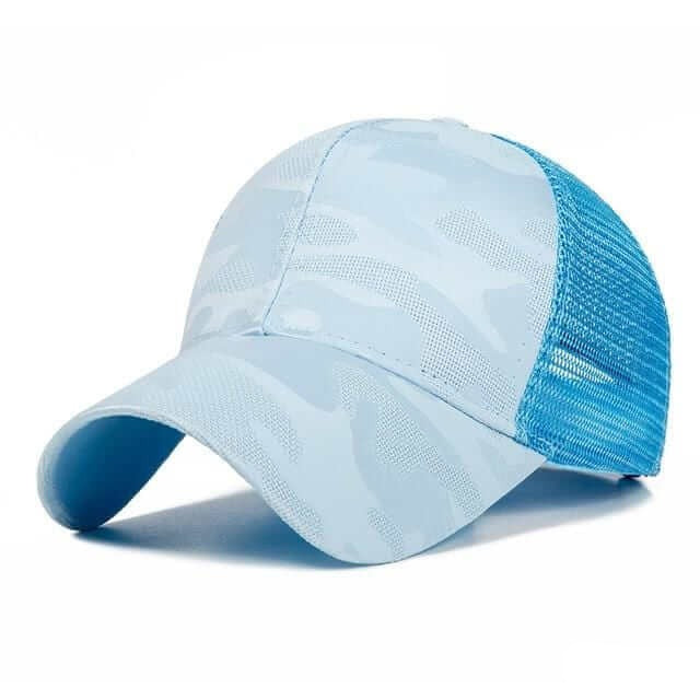 Marinblå unisex hästsvanskeps. Bekväm baseballkeps med solskydd för både sport & fritid.