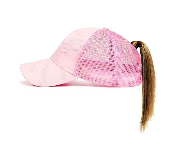 Kompakt hopfälld unisex hästsvans baseballkeps. Perfekt att packa för resa & utomhusaktiviteter.