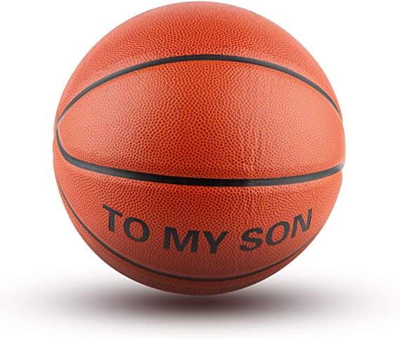 Unisex basketboll med 'Världens Bästa Son' tryck, perfekt sportpresent för pojkar.