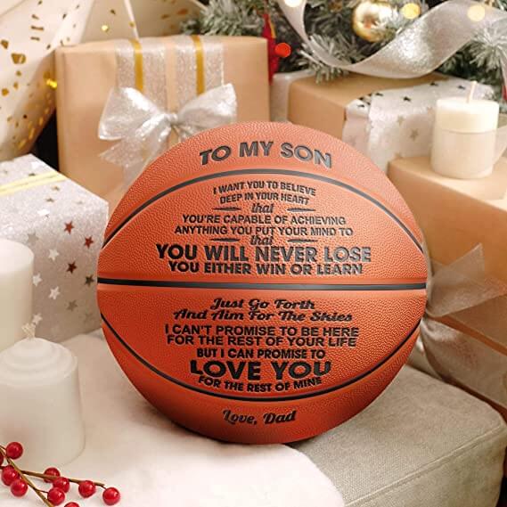Basketboll för utomhusspel, unisex sportutrustning med personlig text, sportpresent.