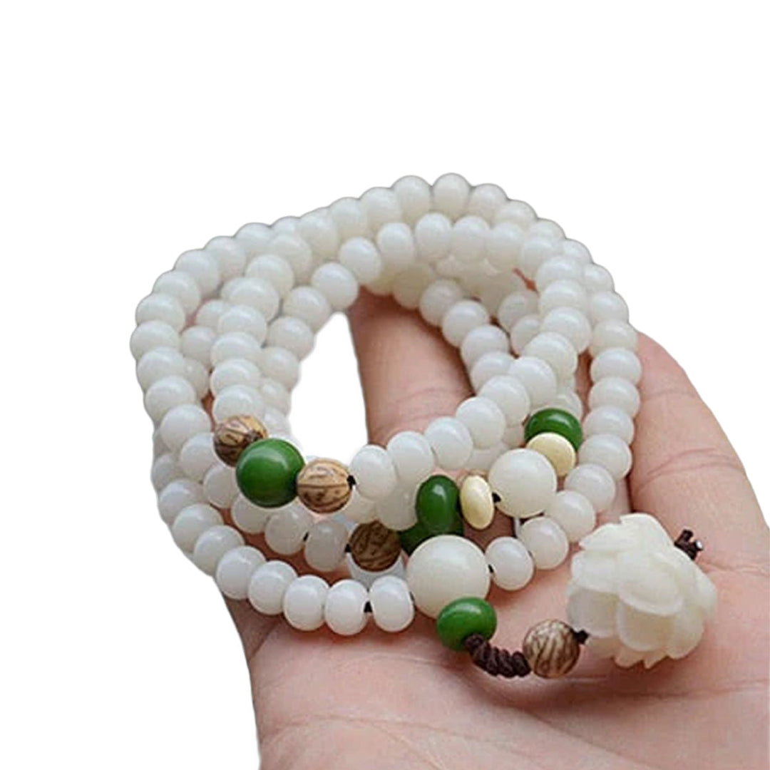 Unisex Bodhi lotusblomma pärlarmband för meditation. Handgjorda smycken för andlig frid & balans.
