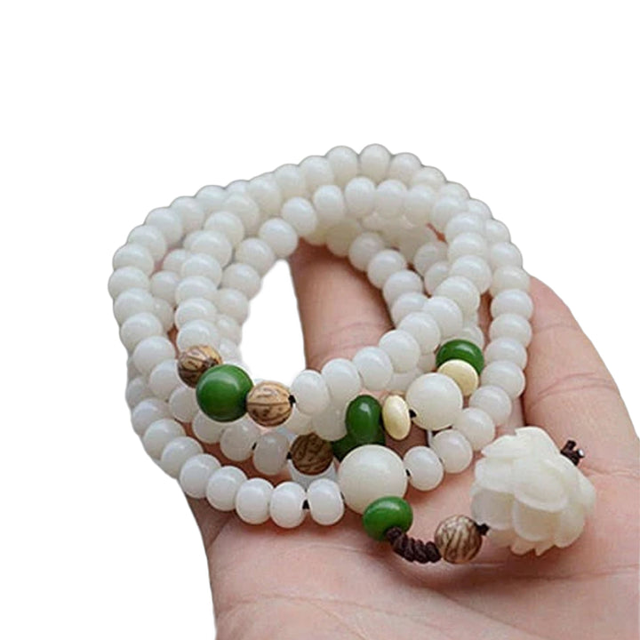 Unisex Bodhi lotusblomma pärlarmband för meditation. Handgjorda smycken för andlig frid & balans.